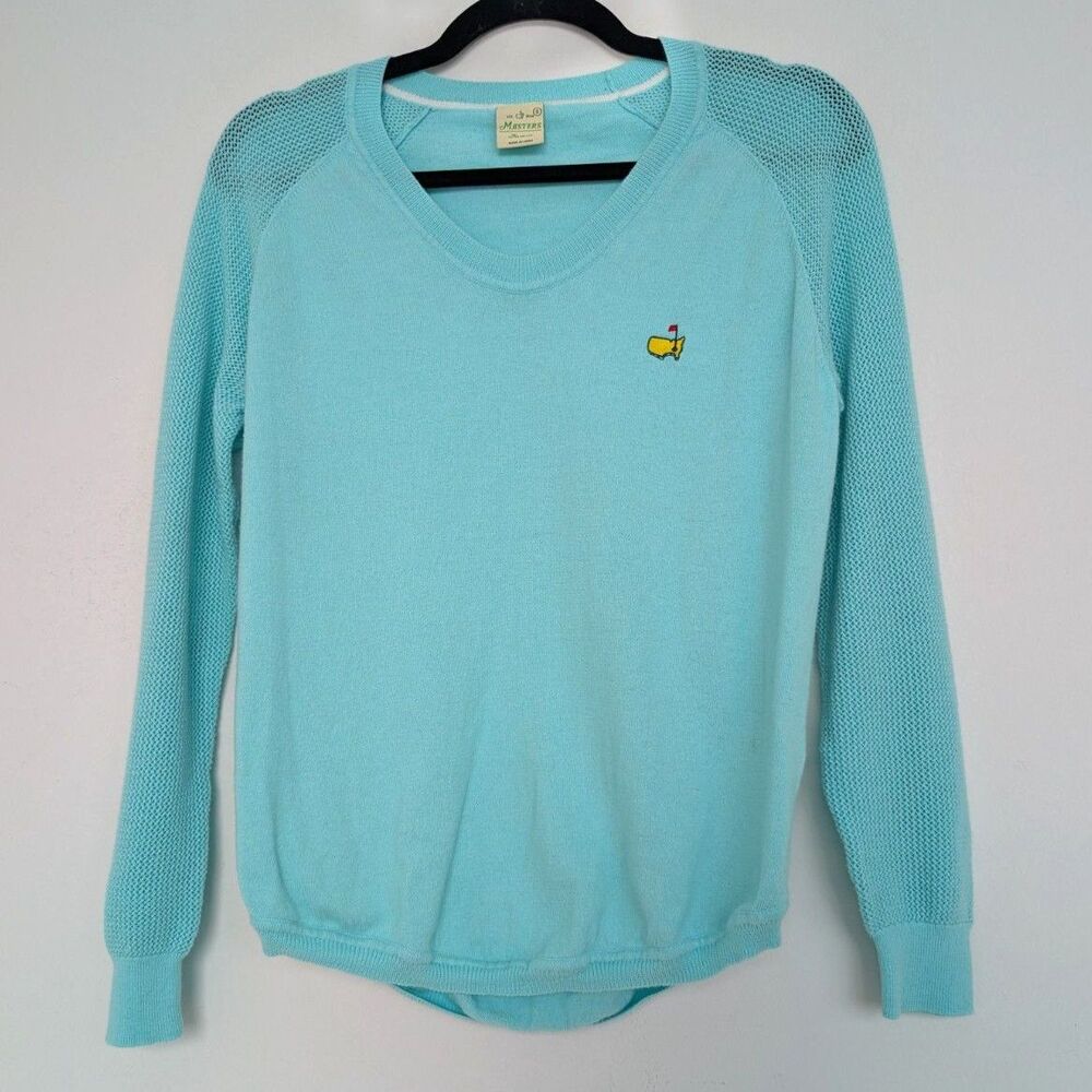 Vtg Masters Augusta National Golf Club Cotton Cashmere Long Sleeve Sweater Sz S